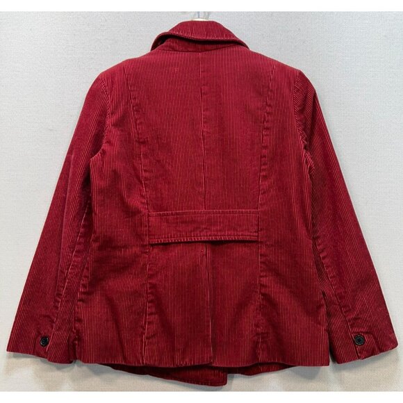 Mossimo Supply Co. Womens Double Breasted Corduroy Jacket Long Sleeve Size M Red - Picture 2 of 11